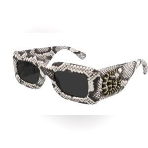 Gucci GG0816S 002 Grey Python Snake Leather Glasses